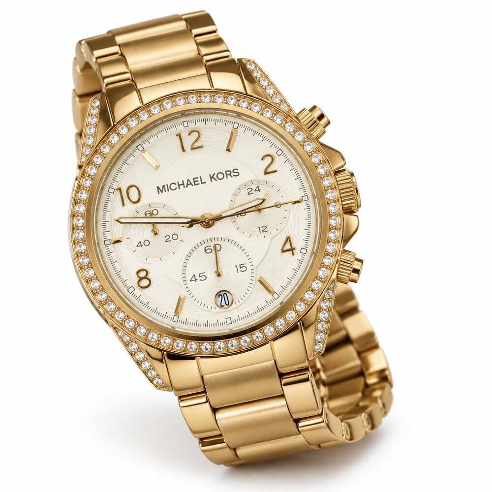 Michael Kors MK5166 Blair Gold Chronograph Watch - NEW BATTERY